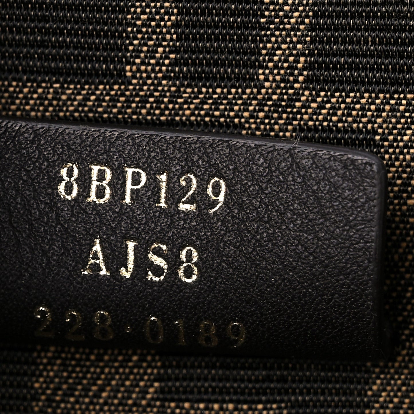 Nappa Suede Striped Inlay Small Fendi First Multicolor