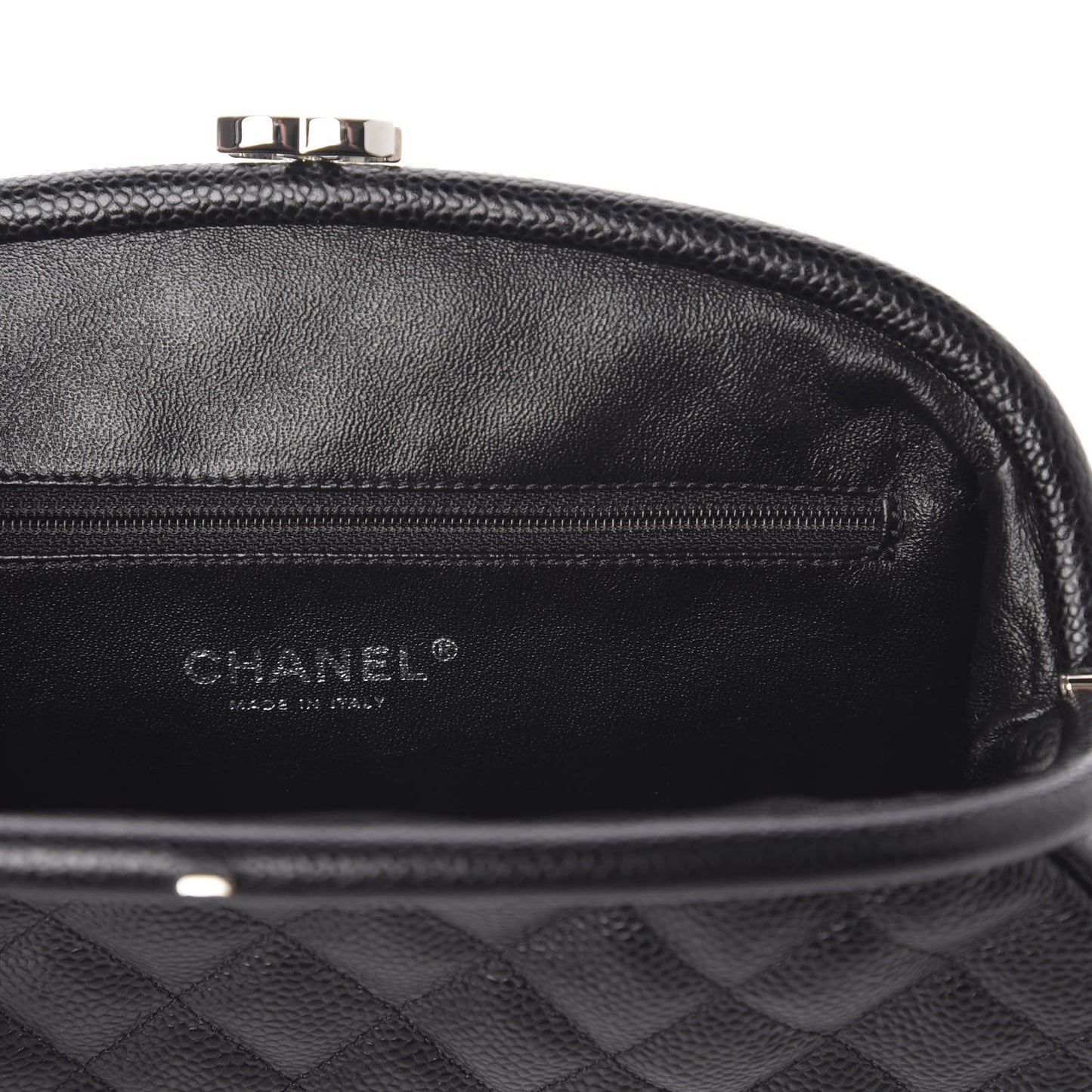 Caviar Quilted Timeless Clutch Black
