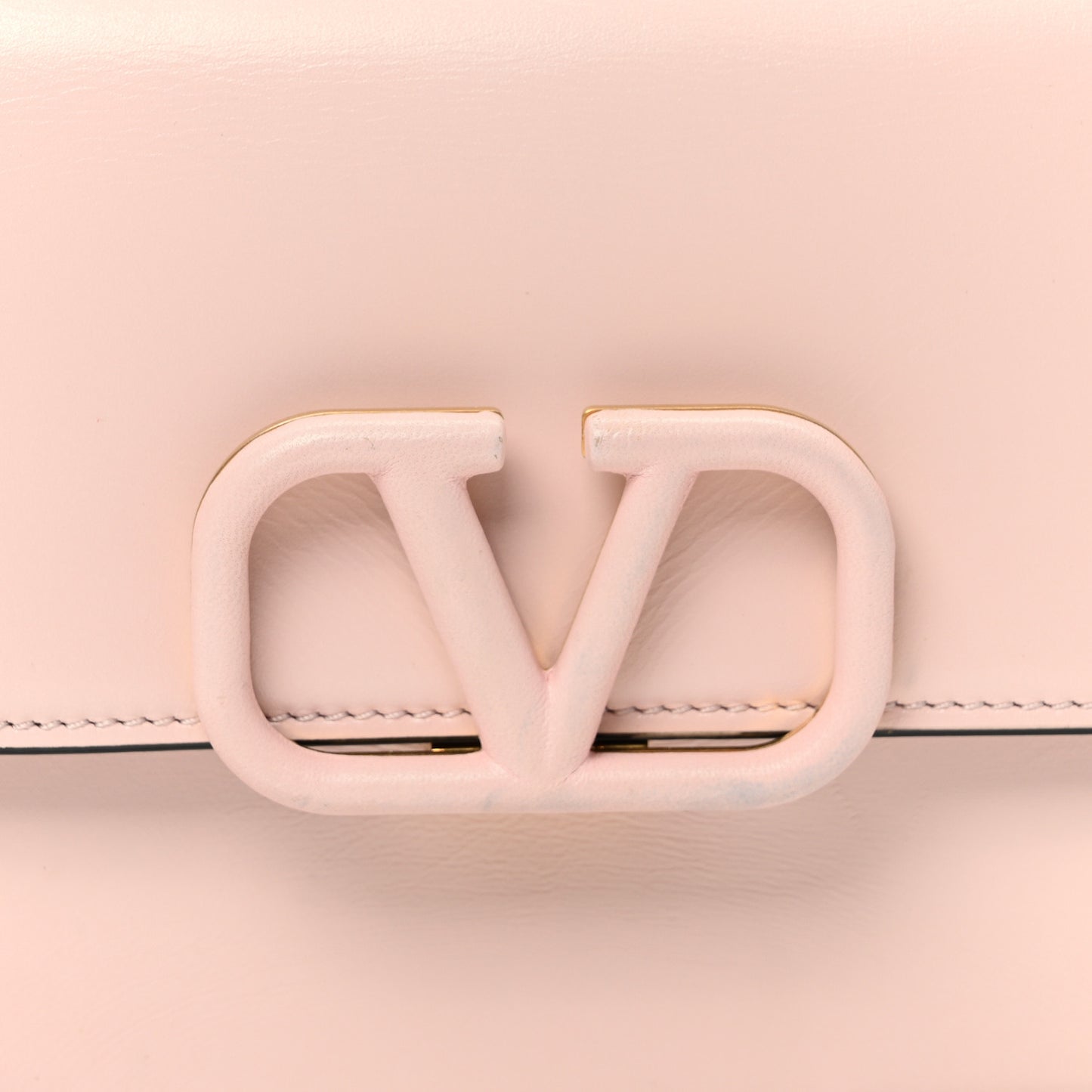Grainy Calfskin Small VSling Shoulder Bag Water Rose