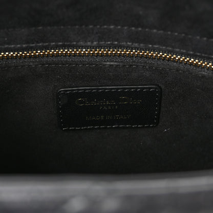 Christian Dior Lambskin Cannage Medium Lady Dior Black 6 of 9