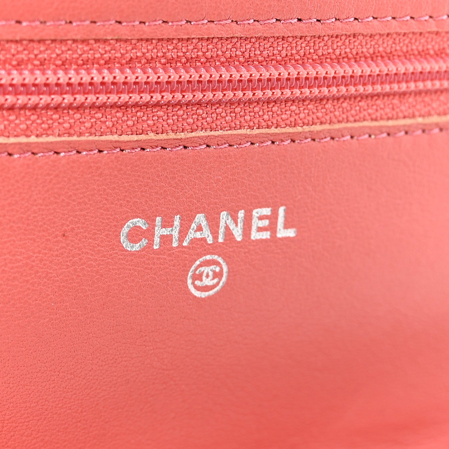 Chanel Patent Quilted Brilliant Wallet On Chain WOC Coral 6 of 12
