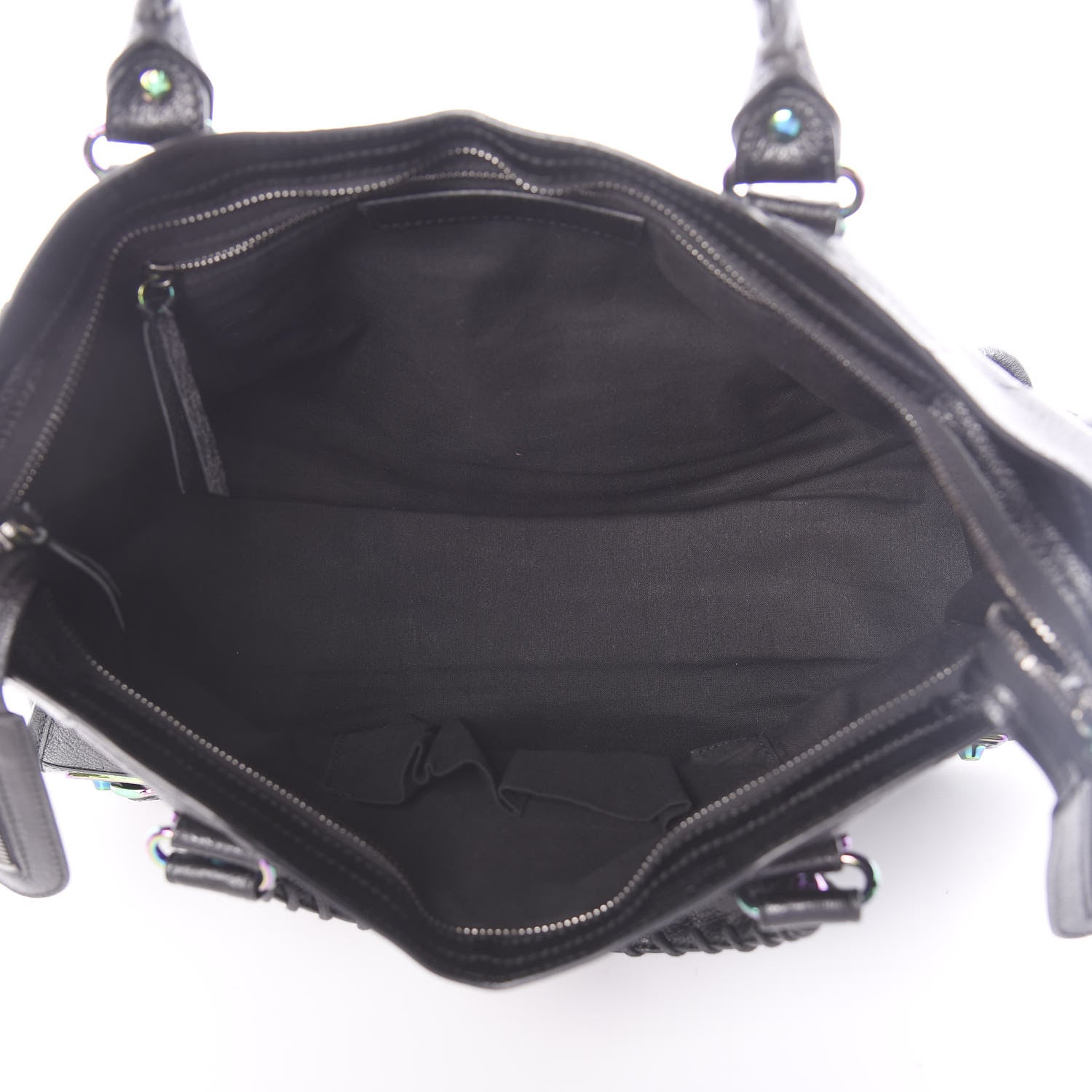 Balenciaga Chevre Iridescent Metallic Edge Hardware City Black 6 of 10