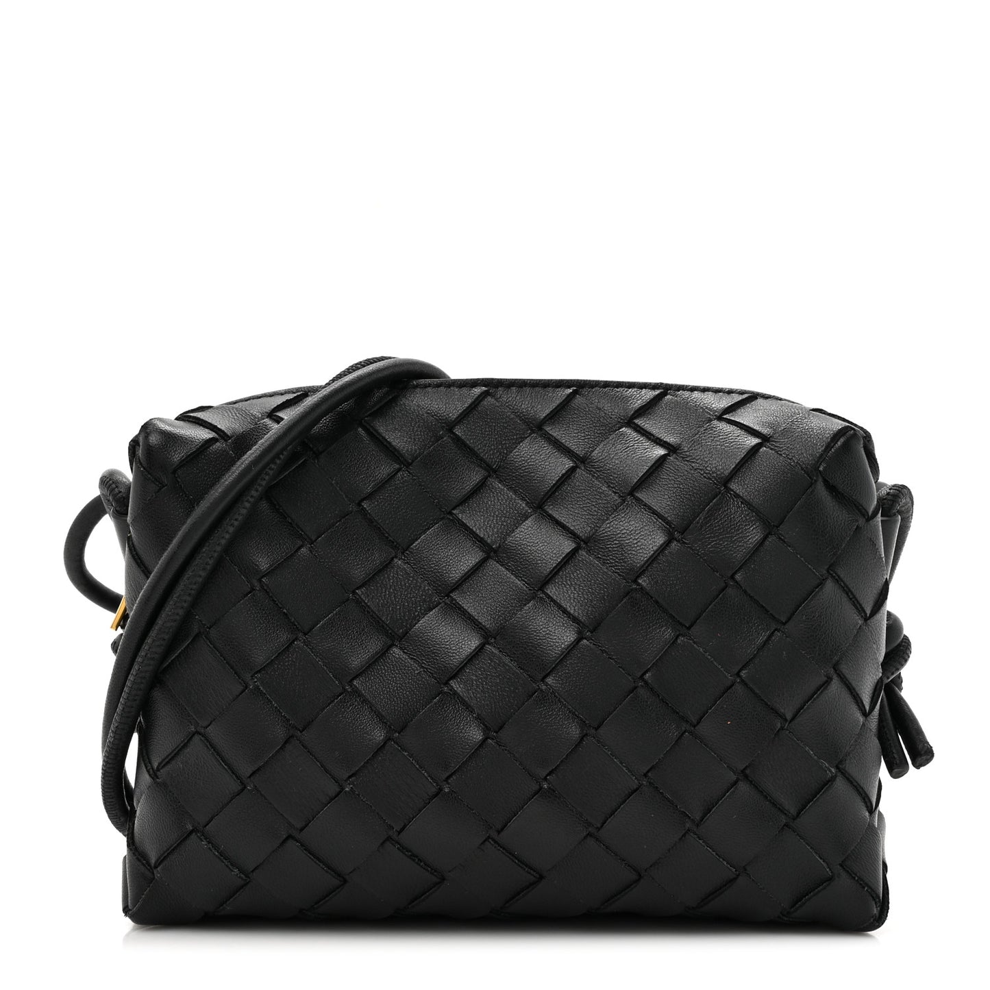 Nappa Intrecciato Mini Loop Camera Bag Black