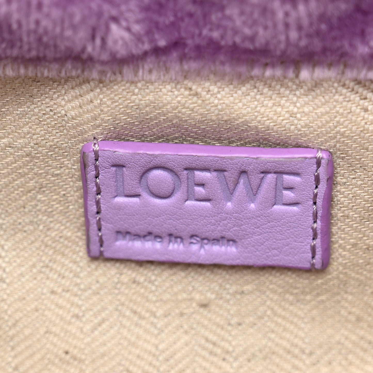 Mohair Flamenco Medium Knot Clutch Purple