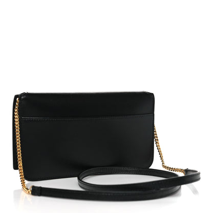 Saint Laurent Grained Calfskin Monogram Phone Holder Crossbody Black 3 of 9