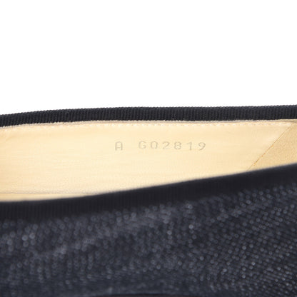 Chanel Denim Lambskin CC Cap Toe Ballerina Flats 35 Black 8 of 10