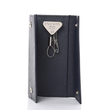 Prada Saffiano 4 Key Holder Baltico 5 of 8