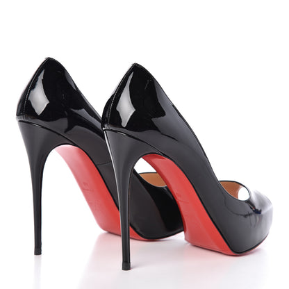 Christian Louboutin Patent New Very Prive 120 Pumps 40 Black Red 4 of 8
