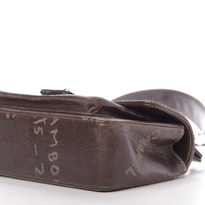 Chanel Calfskin Graffiti Flap Brown 7 of 10