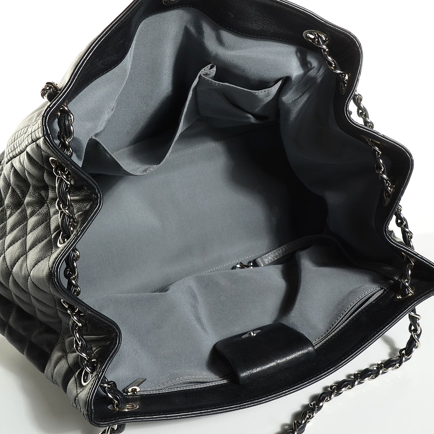 Calfskin Coco Bengal Open Accordion Tote Black