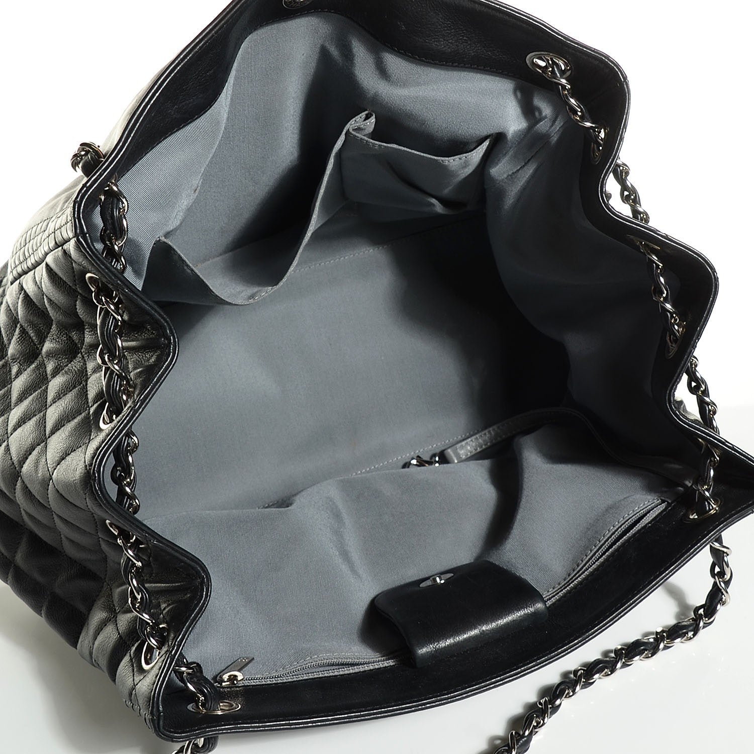 Chanel Calfskin Coco Bengal Open Accordion Tote Black 5 of 7