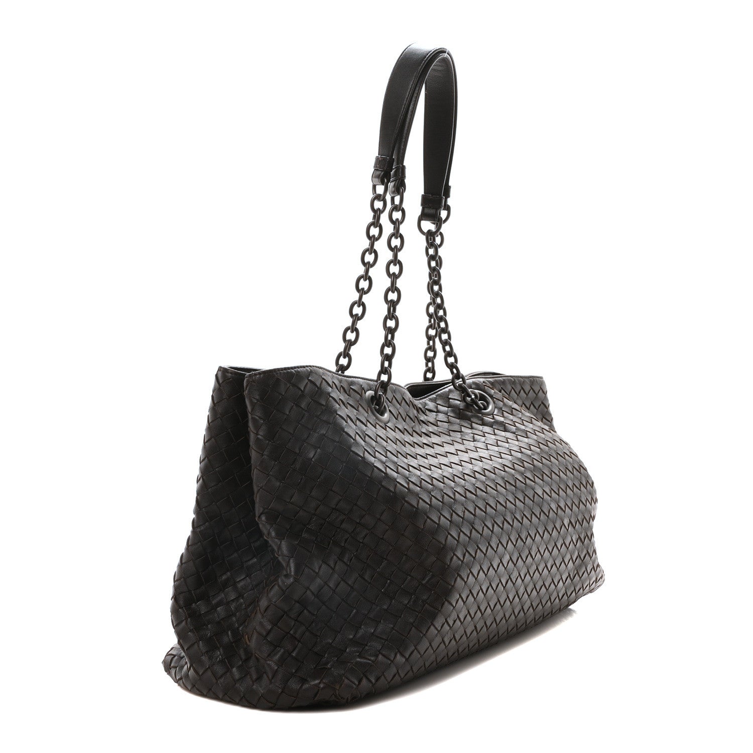 Bottega Veneta Nappa Intrecciato Classic Chain Strap Tote Ebano 3 of 10