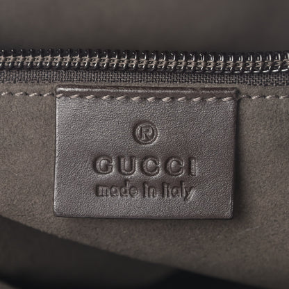 Gucci GG Supreme Monogram Selleria Calfskin Small Flat Messenger Bag Beige Ebony Cocoa Marrone Scuro 9 of 11