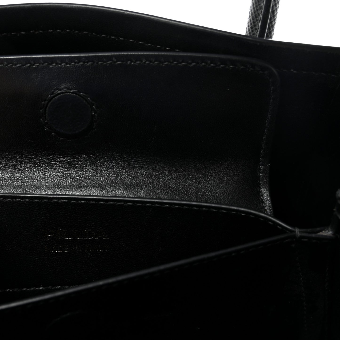 Saffiano Cuir Small Double Bag Black