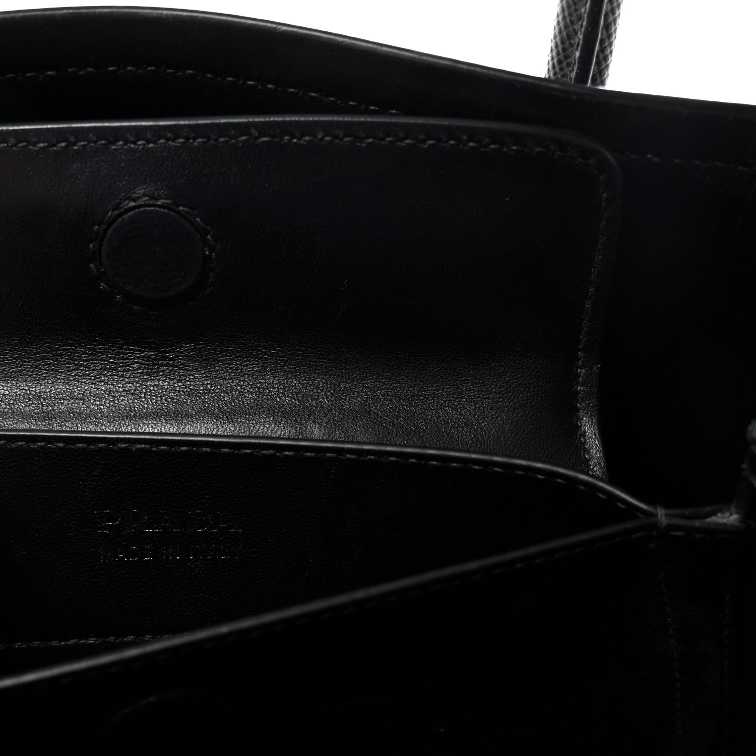 Prada Saffiano Cuir Small Double Bag Black 6 of 9