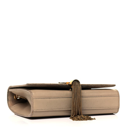 Saint Laurent Smooth Calfskin Small Classic Monogram Kate Tassel Satchel Dark Beige 4 of 10