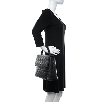 Chanel Caviar Quilted Jumbo Kelly Flap Black 2 of 10