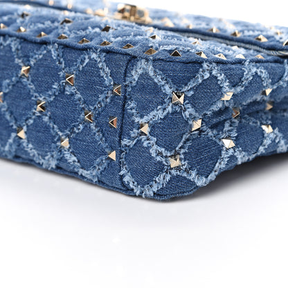 Valentino Garavani Denim Medium Rockstud Spike Shoulder Bag Denim 9 of 9