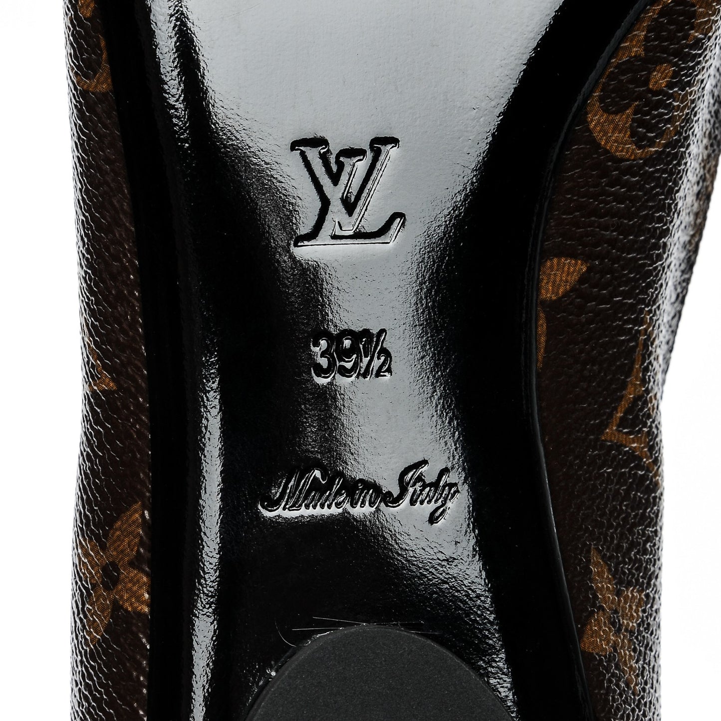 Patent Monogram Fetish Ballerina Flats 39.5