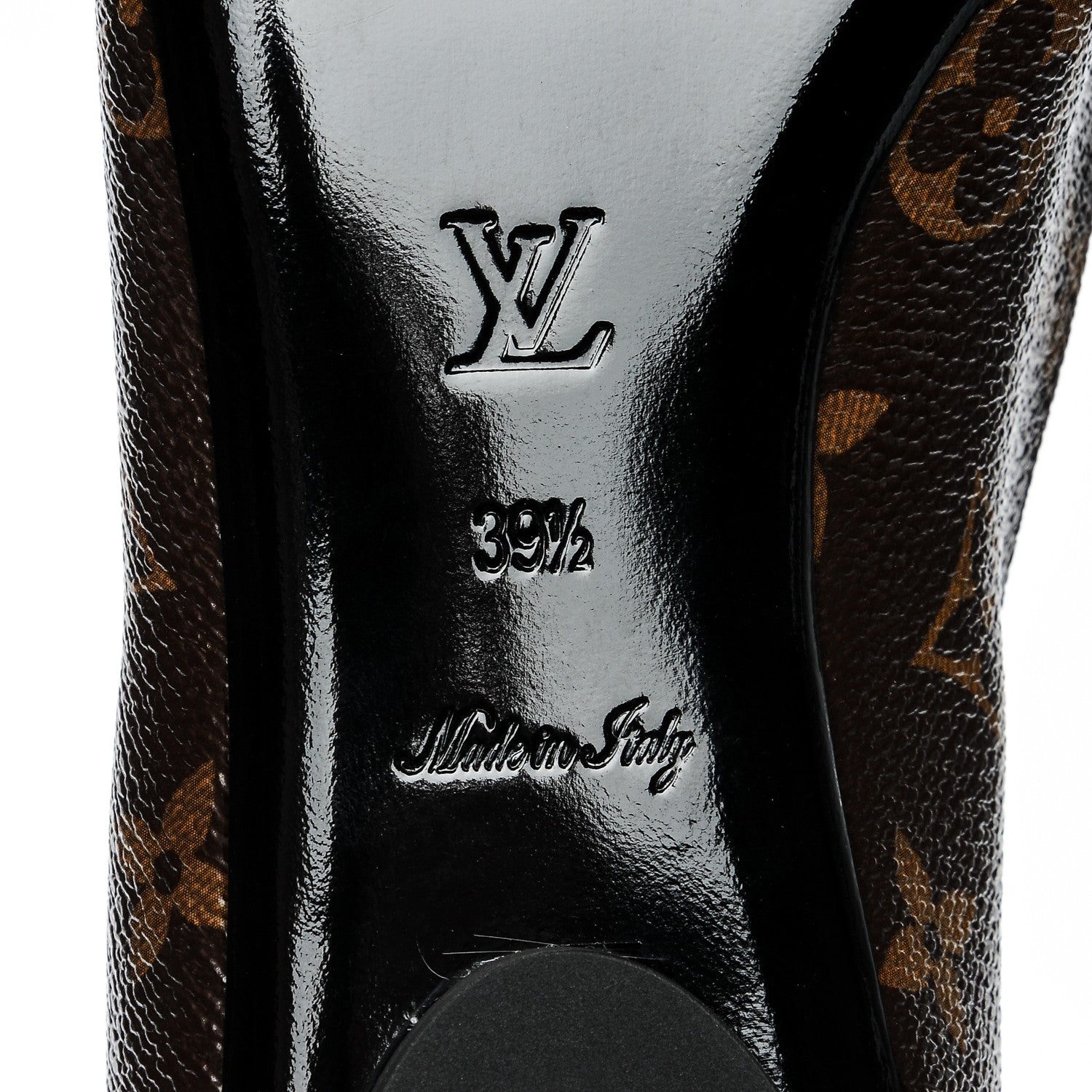 Louis Vuitton Patent Monogram Fetish Ballerina Flats 39.5 7 of 7