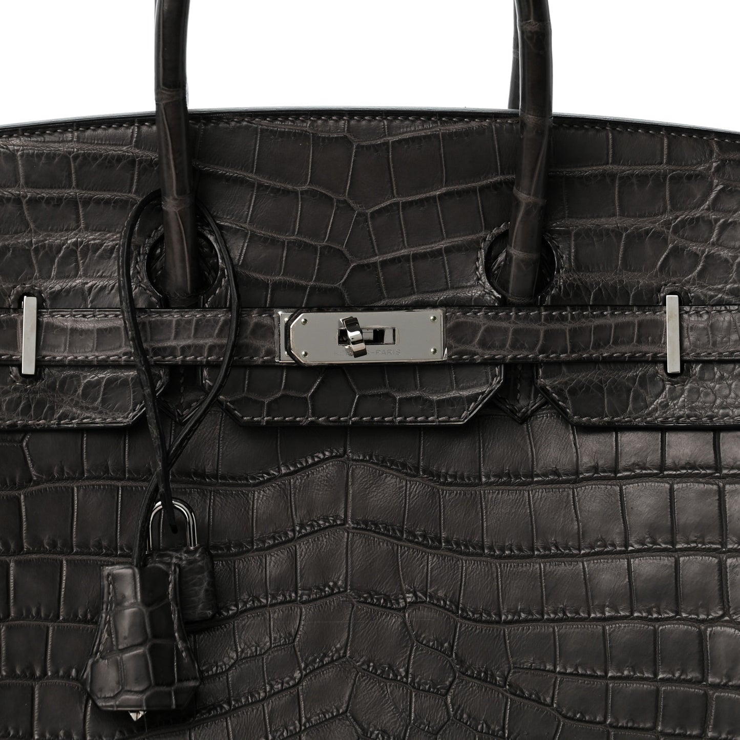 Matte Niloticus Crocodile Birkin 35 Graphite