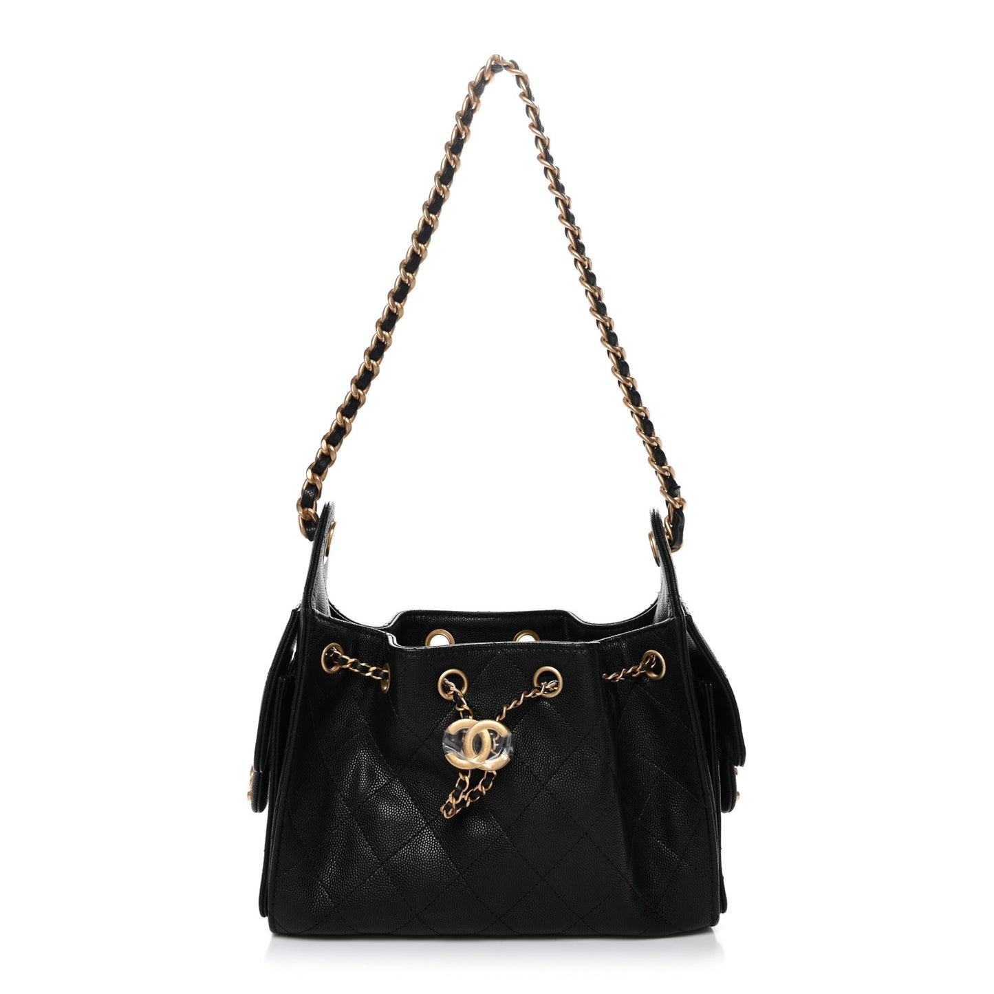 Caviar Quilted Mini Chanel 25 Handbag Black