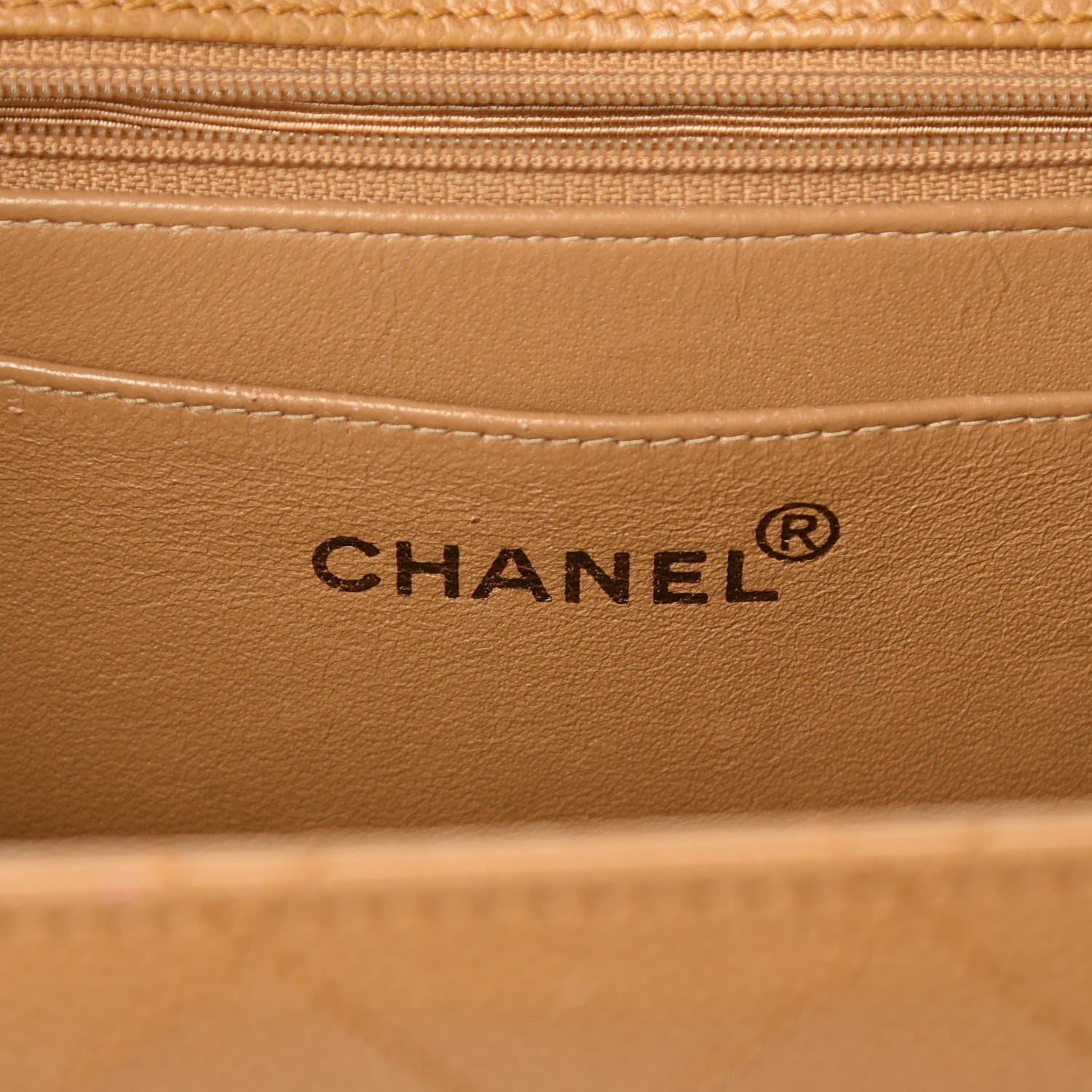 Chanel Caviar Stitched Jumbo Single Flap Beige 6 of 8