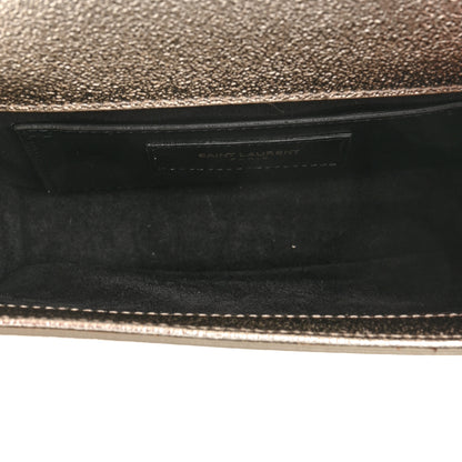 Saint Laurent Metallic Calfskin Small Classic Monogram Kate Satchel Platine 5 of 15