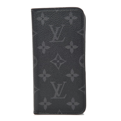 Louis Vuitton Monogram Eclipse iPhone X Folio Case 1 of 10