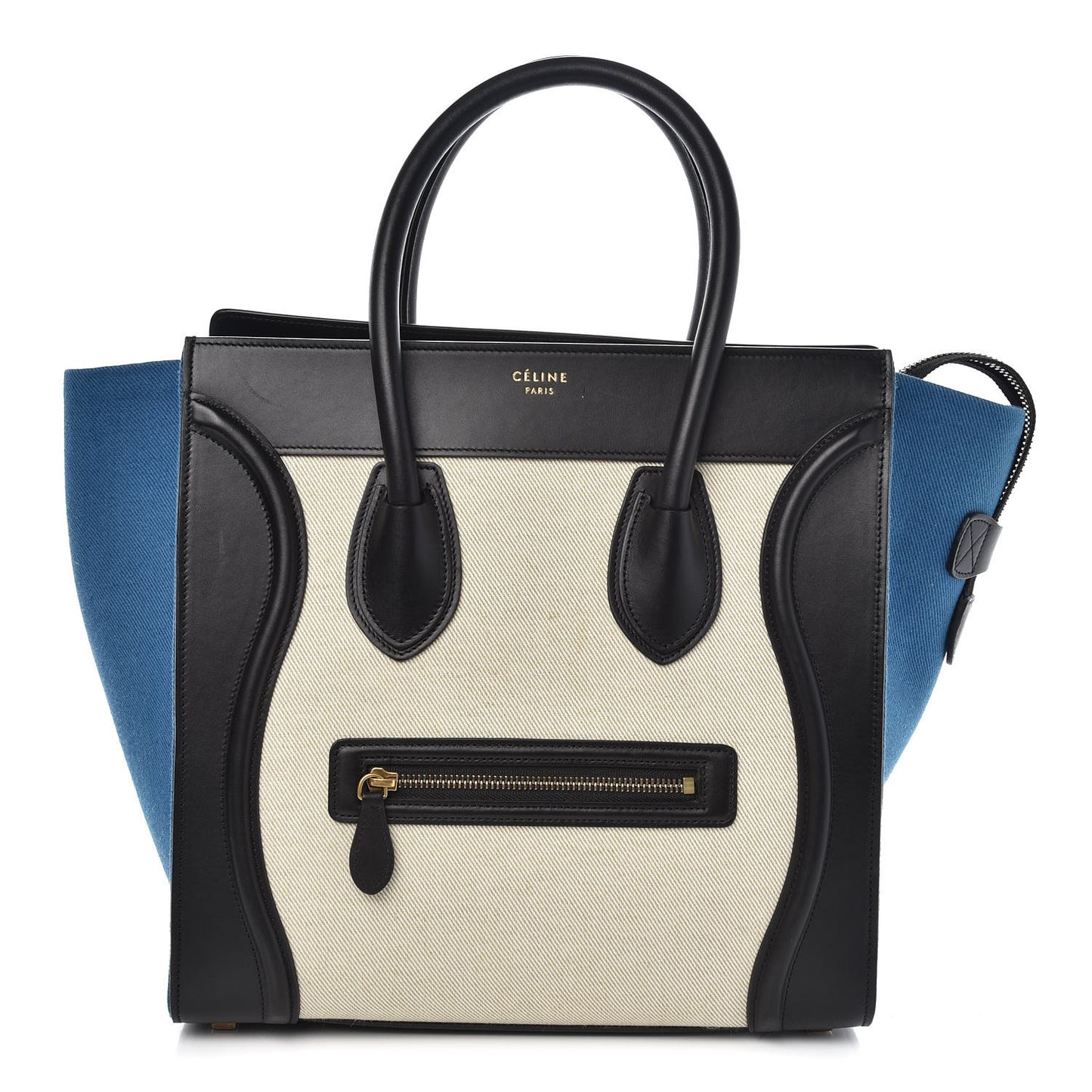 Canvas Smooth Calfskin Mini Tri-Color Luggage Royal