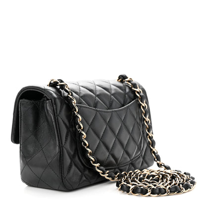 Chanel Lambskin Quilted Mini Rectangular Flap Black 3 of 11