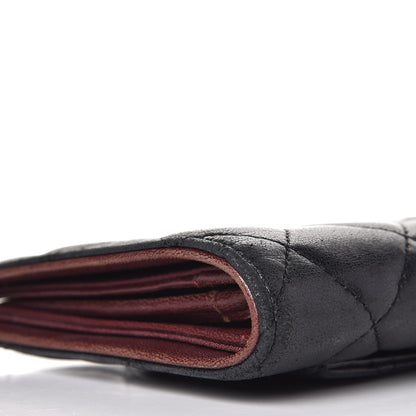 Chanel Lambskin Quilted Yen Wallet Black 12 of 14