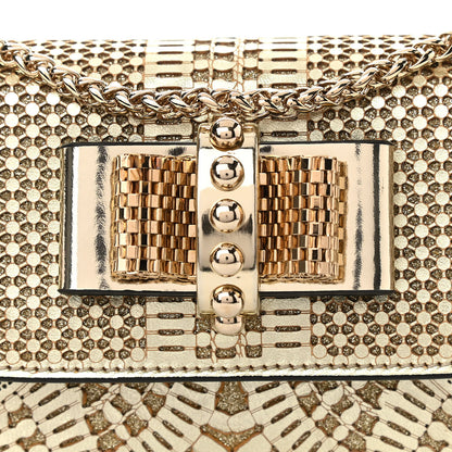 Christian Louboutin Metallic Laser Cut Nappa Mini Sweety Charity Crossbody Bag Gold 7 of 9