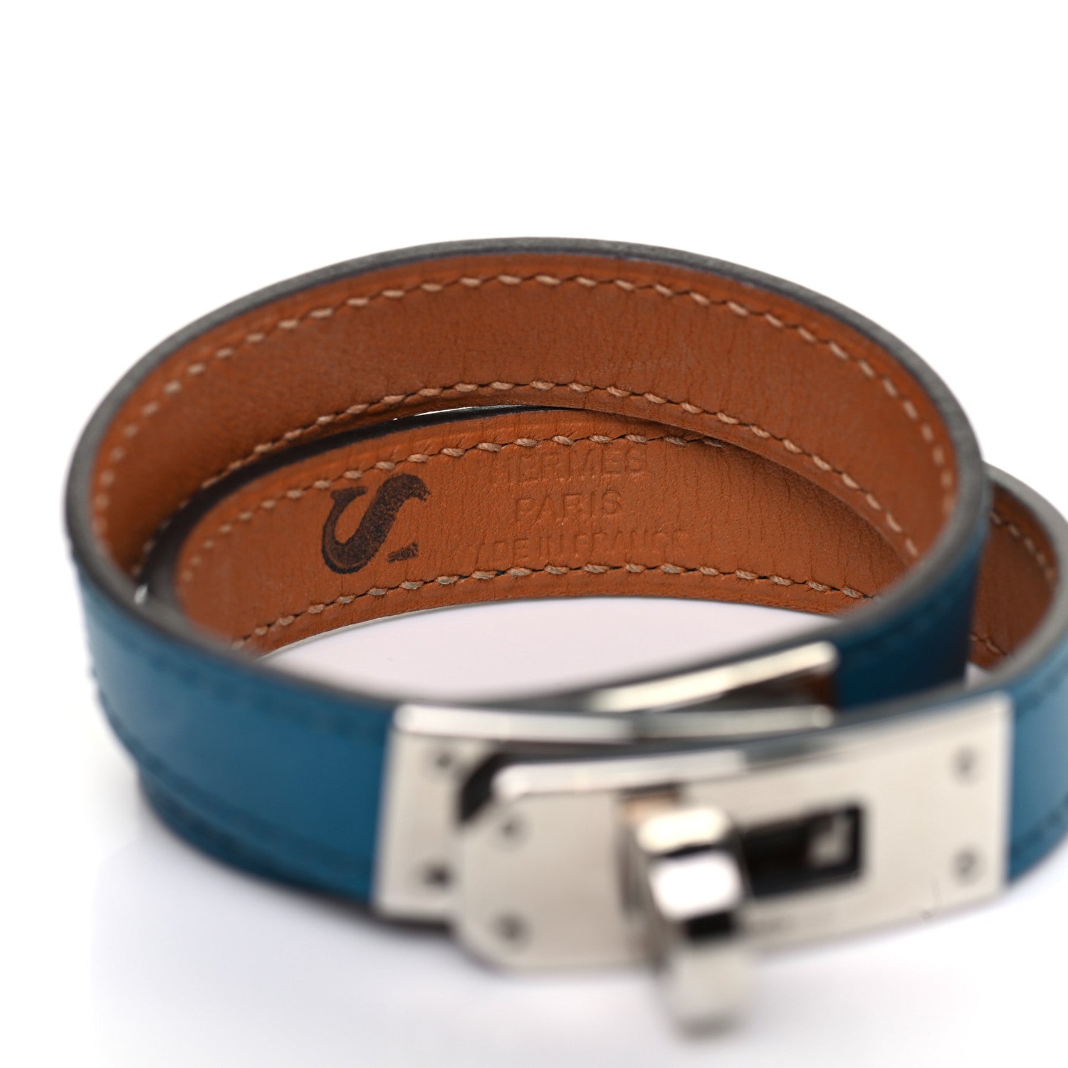 Hermes Swift Kelly Double Tour Bracelet XS Bleu Izmir 4 of 4