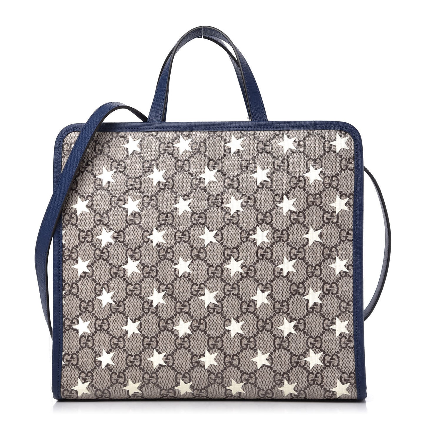 GG Supreme Monogram Stars Childrens Crossbody Tote Beige Ebony Yellow Royal