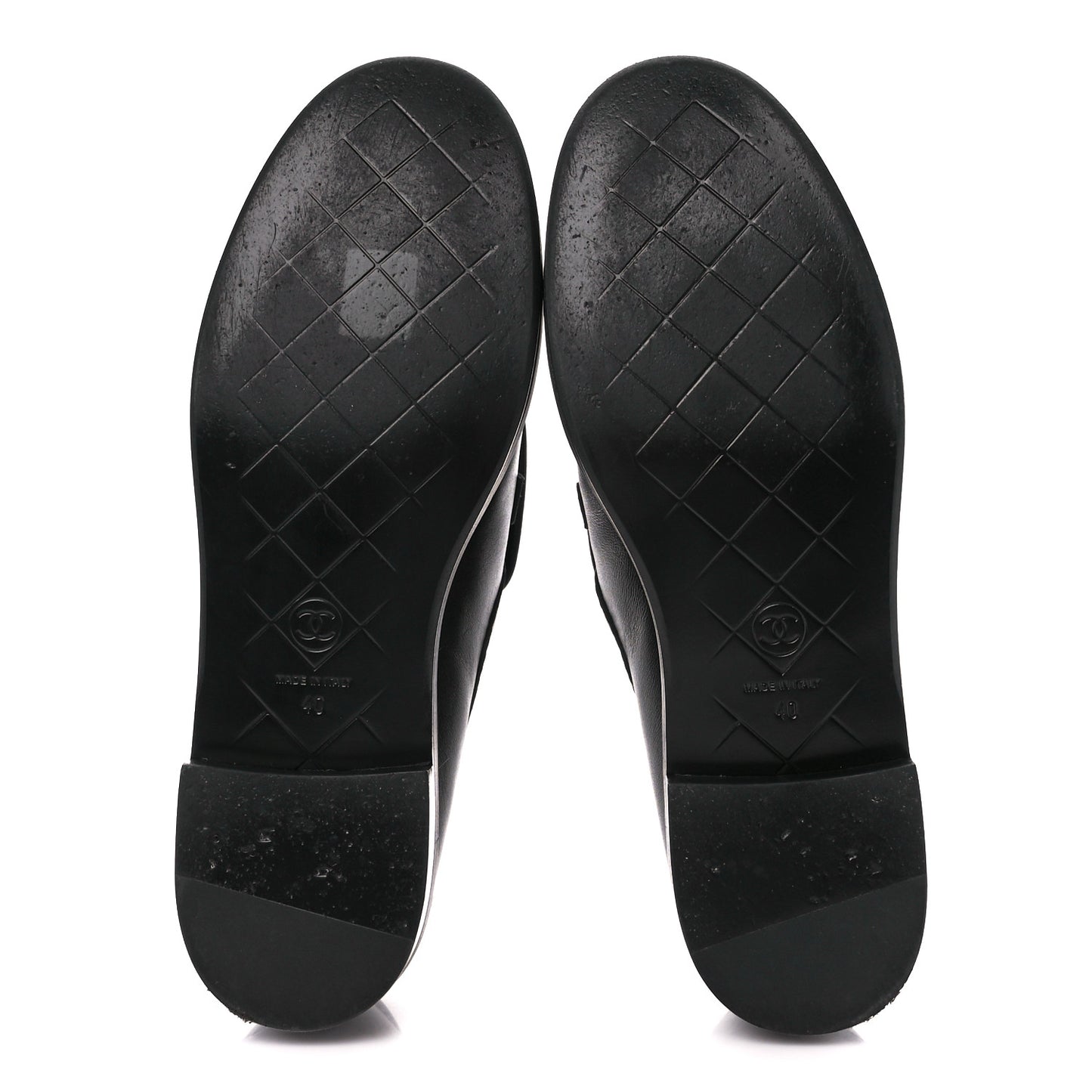 Lambskin Quilted CC Turnlock Loafers 40 Black
