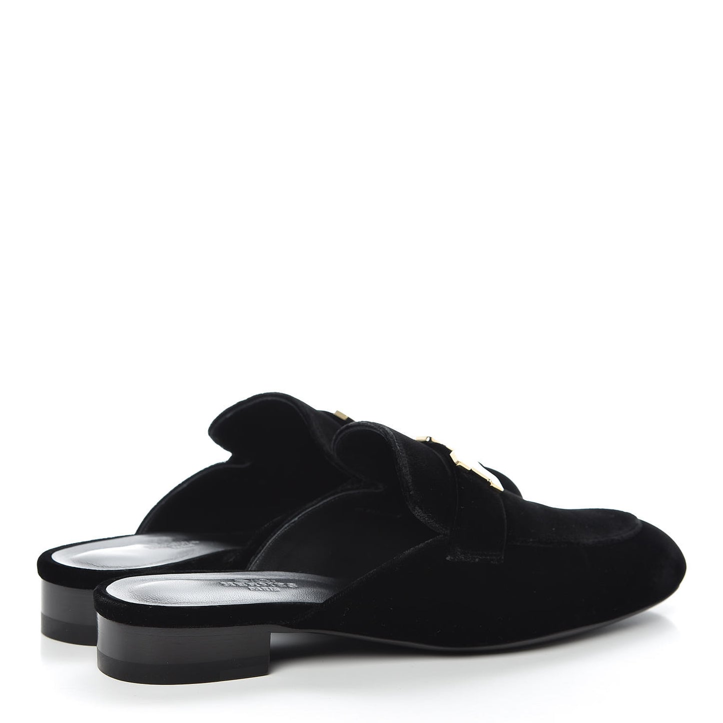 Velvet Trocadero Mule 37.5 Black