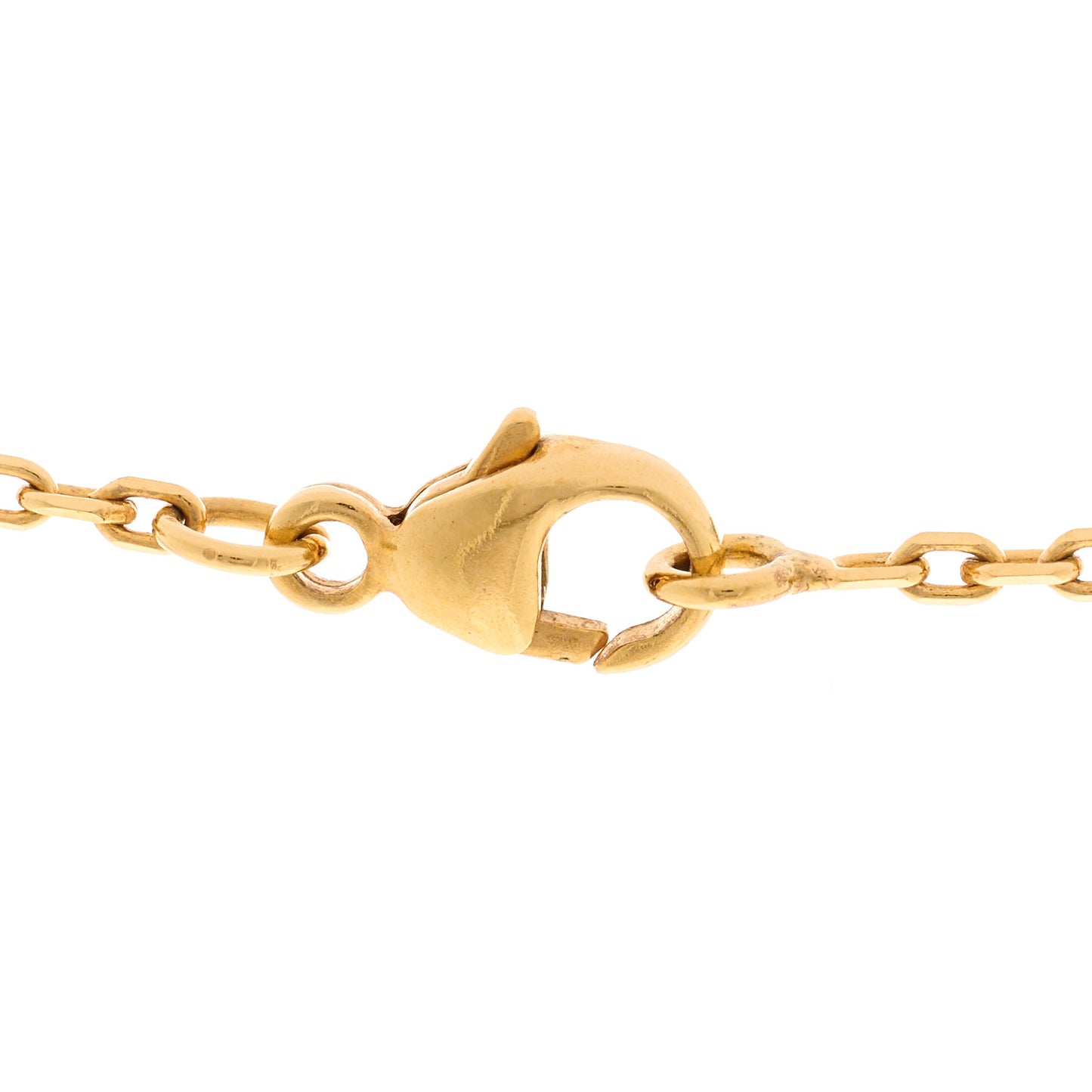 Lacquered Gold Mini Pop H Pendant Necklace Orange