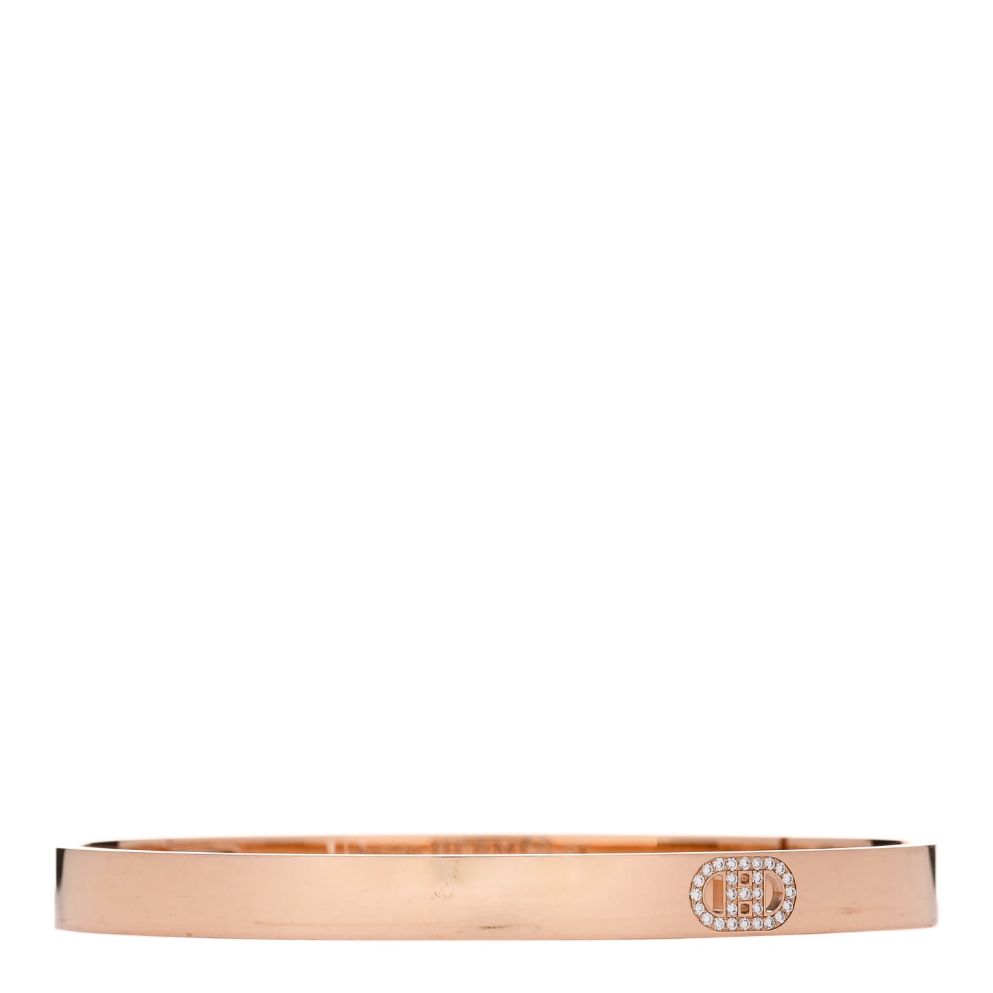 18K Rose Gold Diamond PM H D'Ancre Bracelet ST