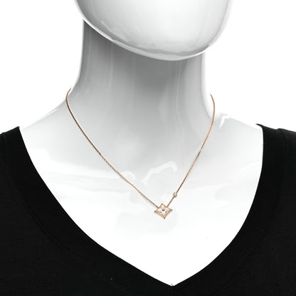 Louis Vuitton 18K Pink Gold Diamond Mother of Pearl Color Blossom BB Star Pendant Necklace 2 of 5