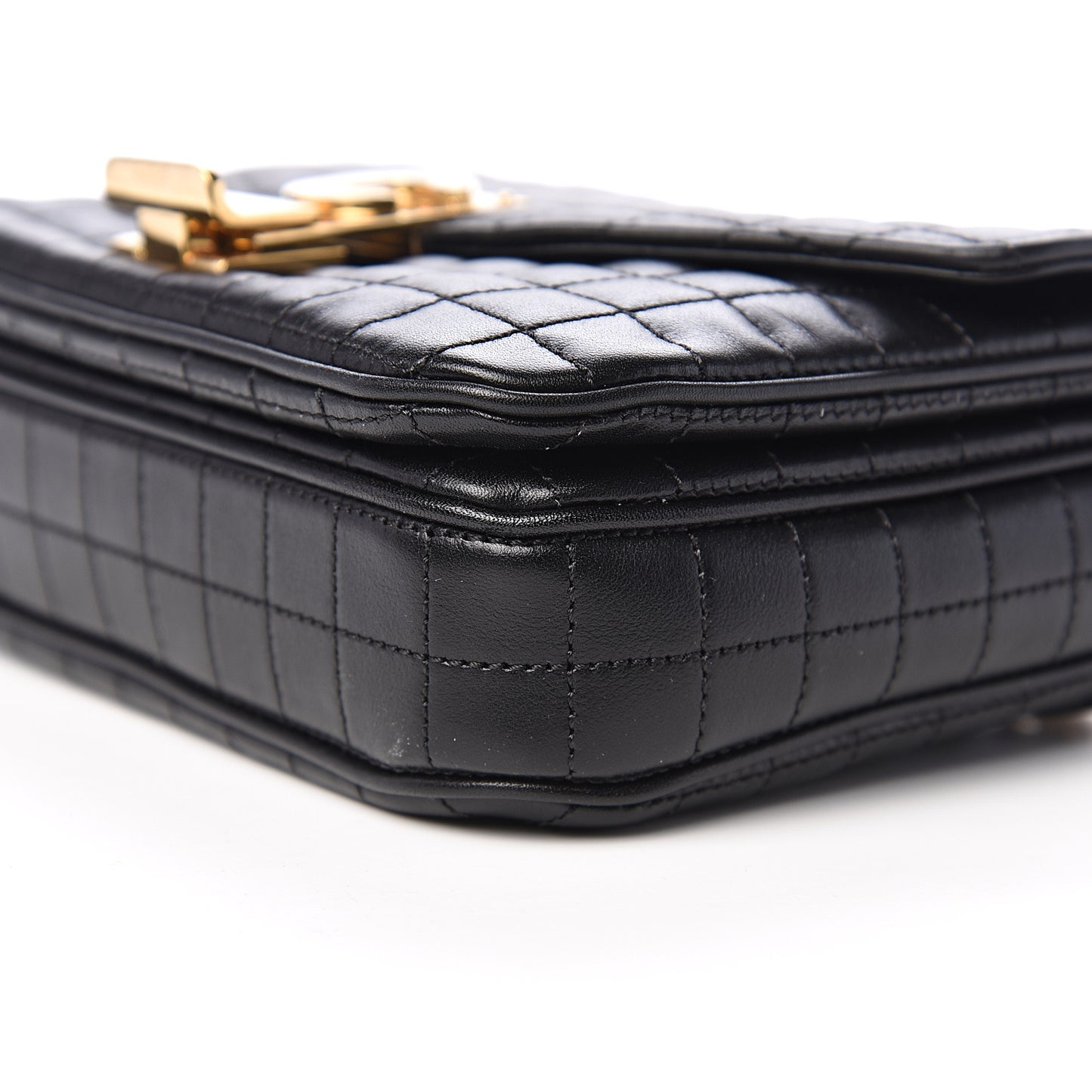 Calfskin Quilted Medium C Bag Black