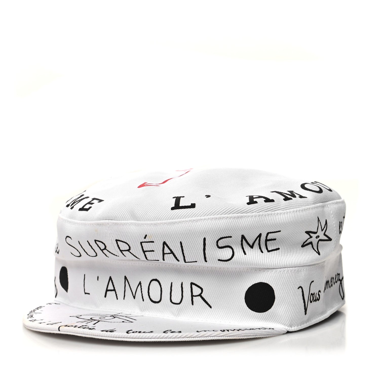 Canvas Printed Daydream Words Cap Hat 57 White