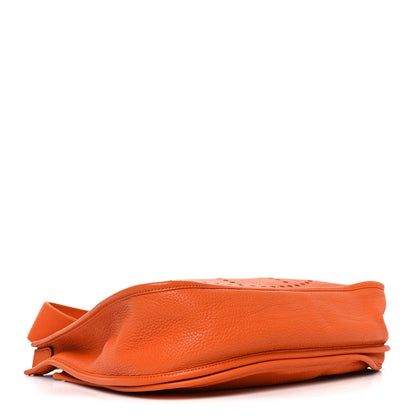 Hermes Taurillon Clemence Evelyne III GM Orange 4 of 10