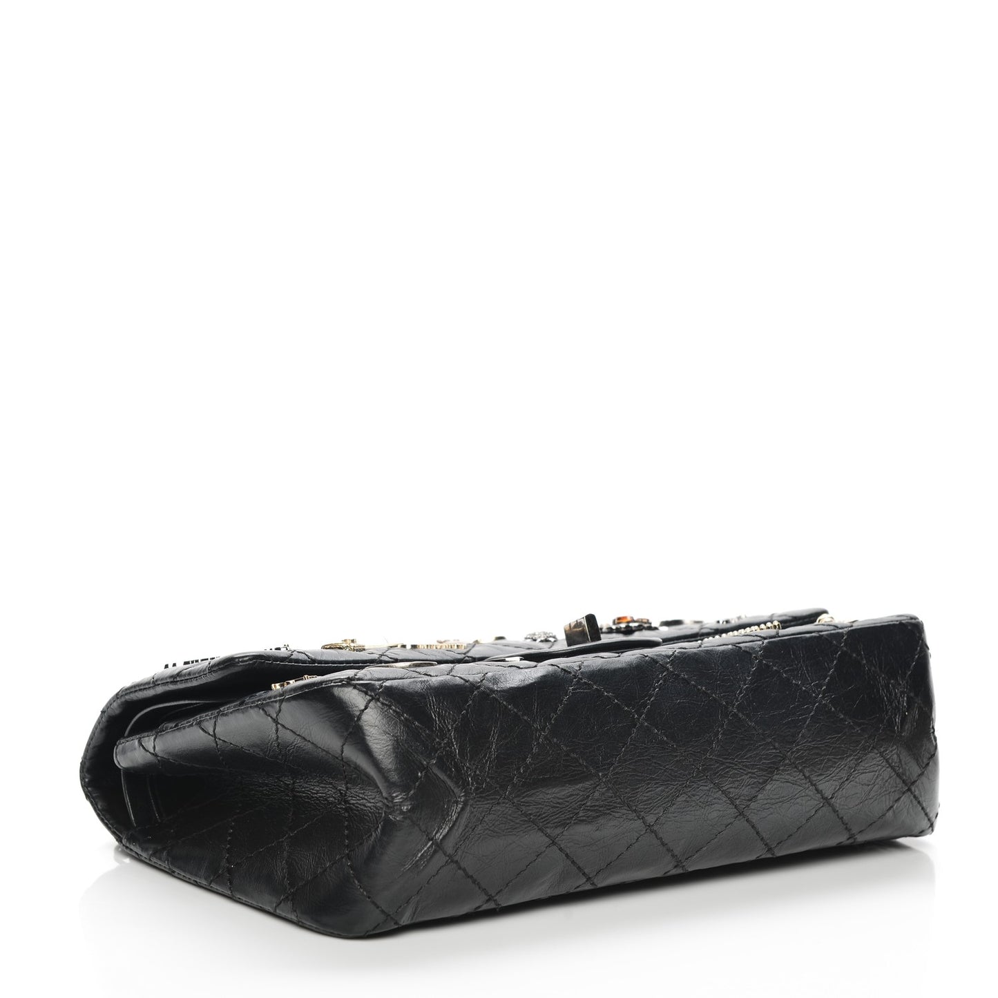 Aged Calfskin Lucky Charms 2.55 Reissue 225 Flap Black