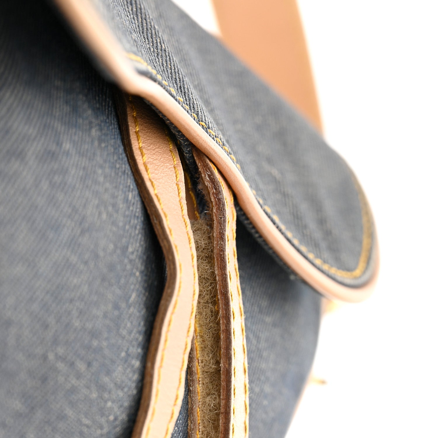 Christian Dior Denim Calfskin Saddle Bag Blue 14 of 20