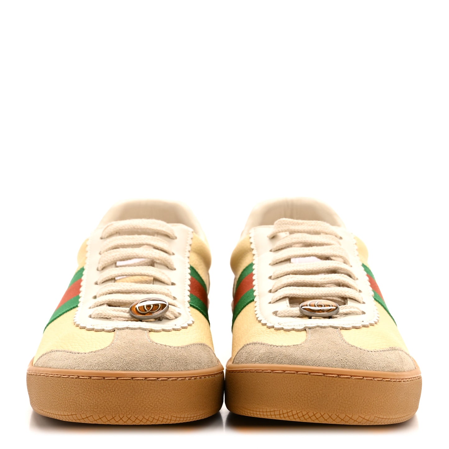 Calfskin Suede Web G74 Sneakers 41 Oatmeal Burro New Mystic White