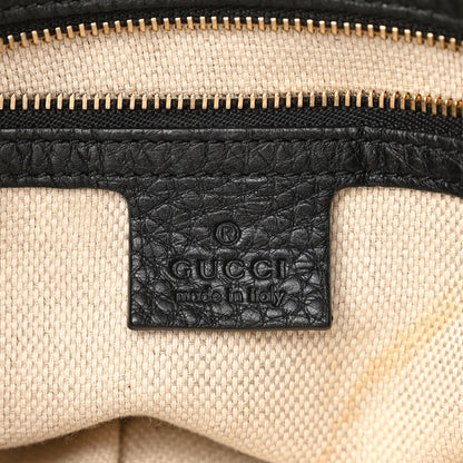 Gucci Pebbled Calfskin Medium Soho Shoulder Bag Black 6 of 11