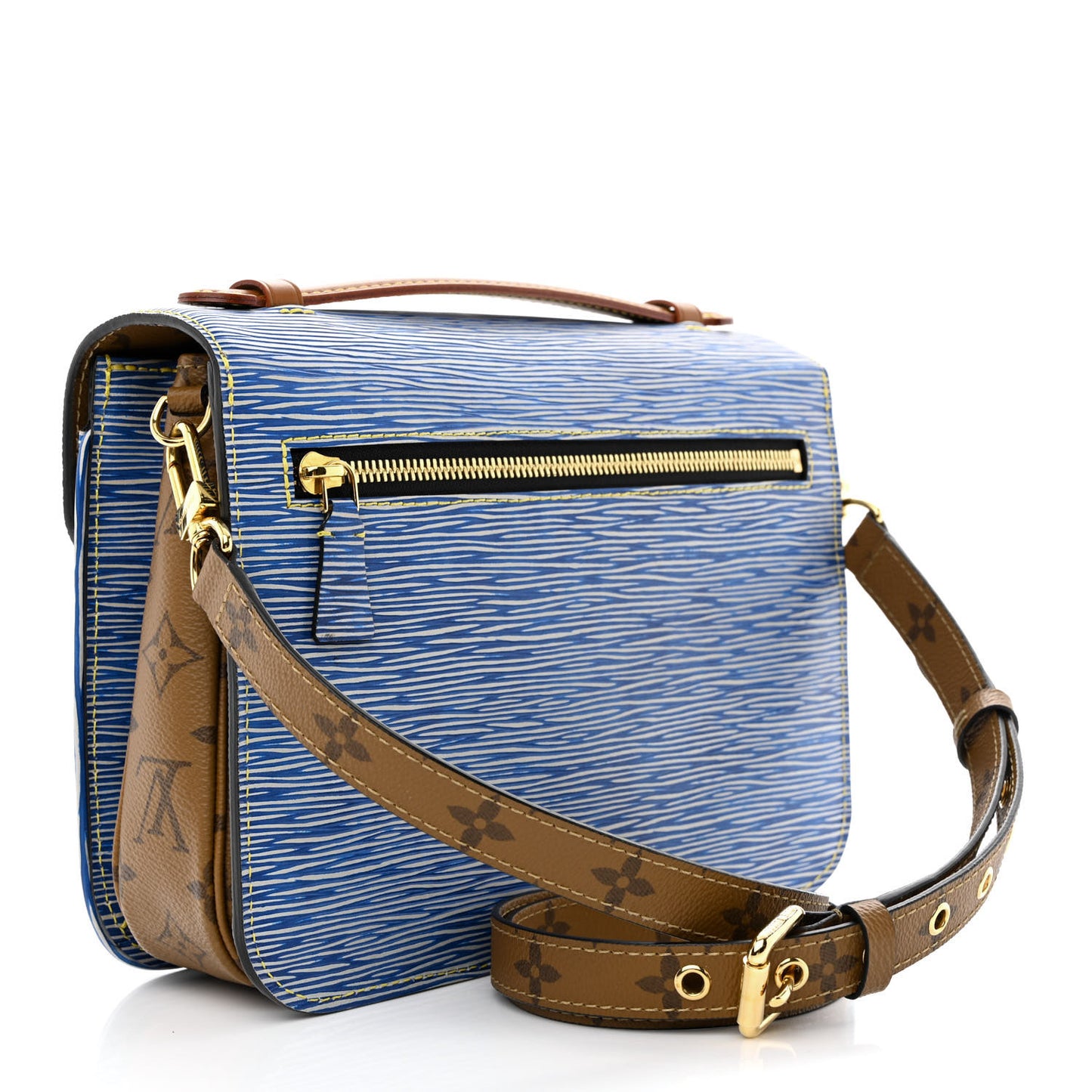 Epi Reverse Monogram Pochette Metis Denim Light