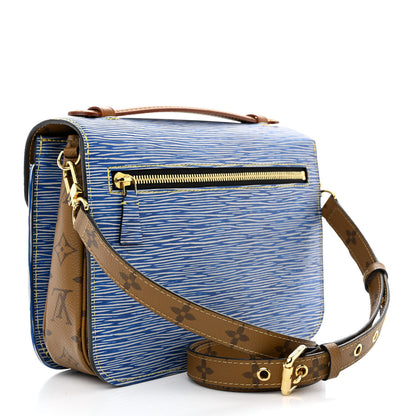 Louis Vuitton Epi Reverse Monogram Pochette Metis Denim Light 3 of 10