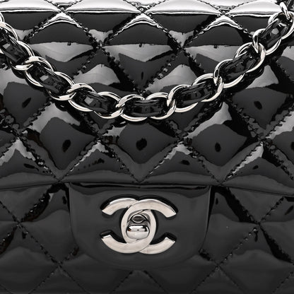 Chanel Patent Calfskin Quilted Mini Rectangular Flap Black 8 of 11